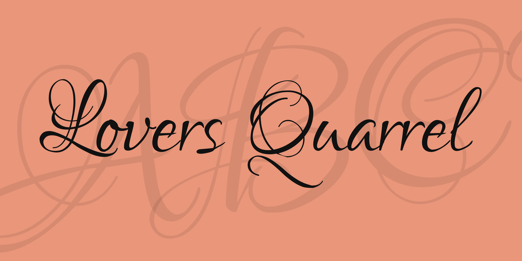 Beispiel einer Lovers Quarrel-Schriftart