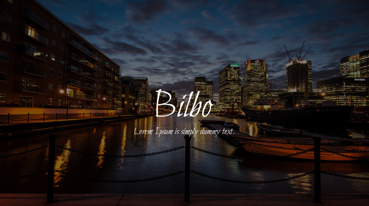 Beispiel einer Bilbo Regular-Schriftart