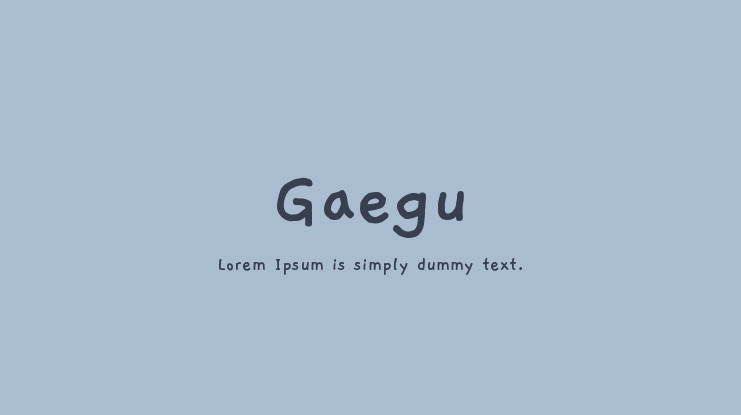 Beispiel einer Gaegu-Schriftart