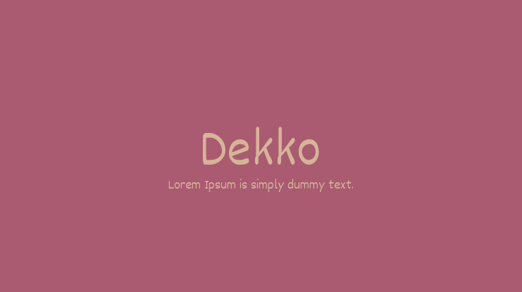 Beispiel einer Dekko-Schriftart