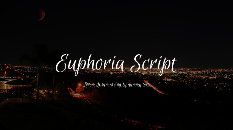 Beispiel einer Euphoria Script-Schriftart