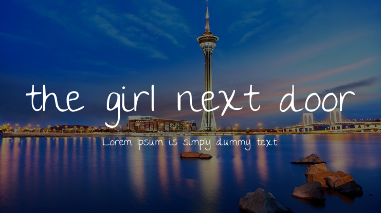 Beispiel einer The Girl Next Door-Schriftart