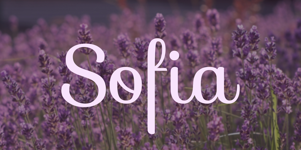 Beispiel einer Sofia-Schriftart