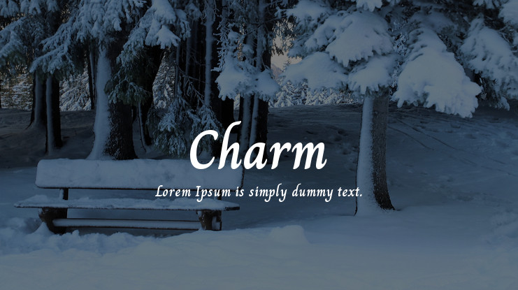 Beispiel einer Charm Regular-Schriftart