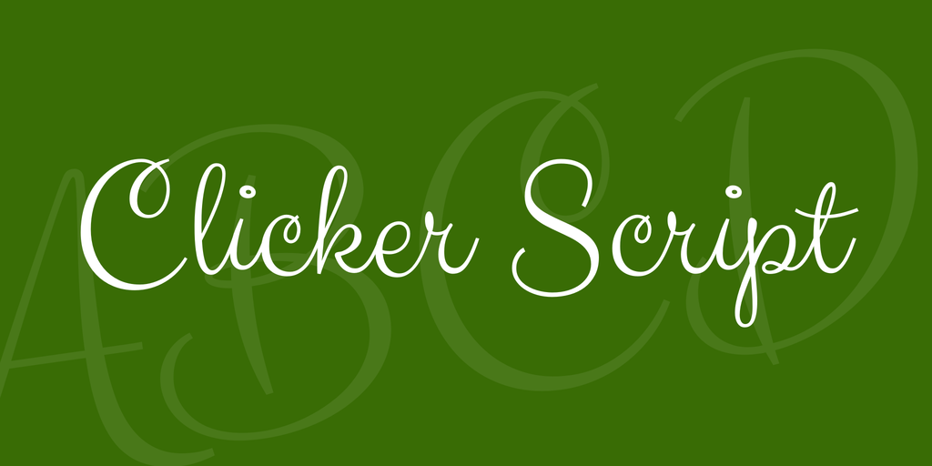 Beispiel einer Clicker Script Regular-Schriftart