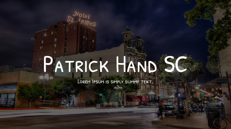 Beispiel einer Patrick Hand SC-Schriftart