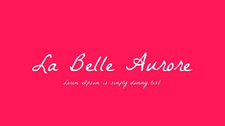 Beispiel einer La Belle Aurore-Schriftart