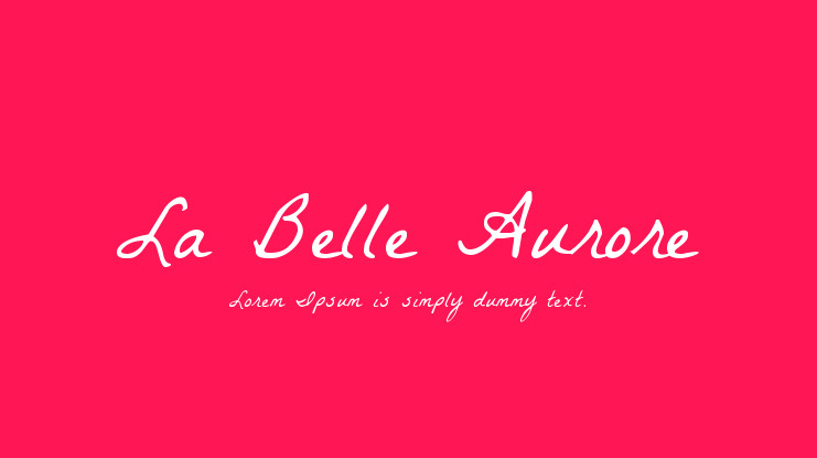 Beispiel einer La Belle Aurore Regular-Schriftart