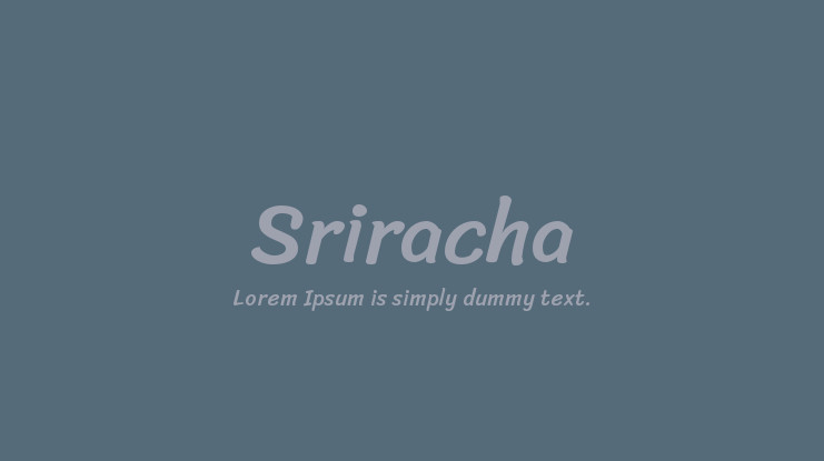 Beispiel einer Sriracha-Schriftart