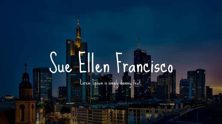 Beispiel einer Sue Ellen Francisco-Schriftart