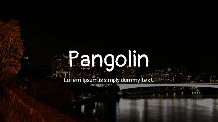 Beispiel einer Pangolin-Schriftart