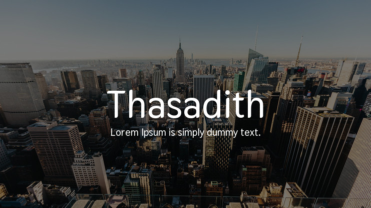 Beispiel einer Thasadith-Schriftart