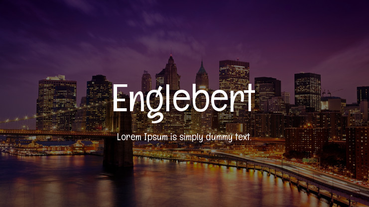 Beispiel einer Englebert Regular-Schriftart