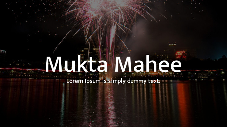 Beispiel einer Mukta Mahee-Schriftart
