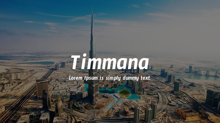 Beispiel einer Timmana-Schriftart