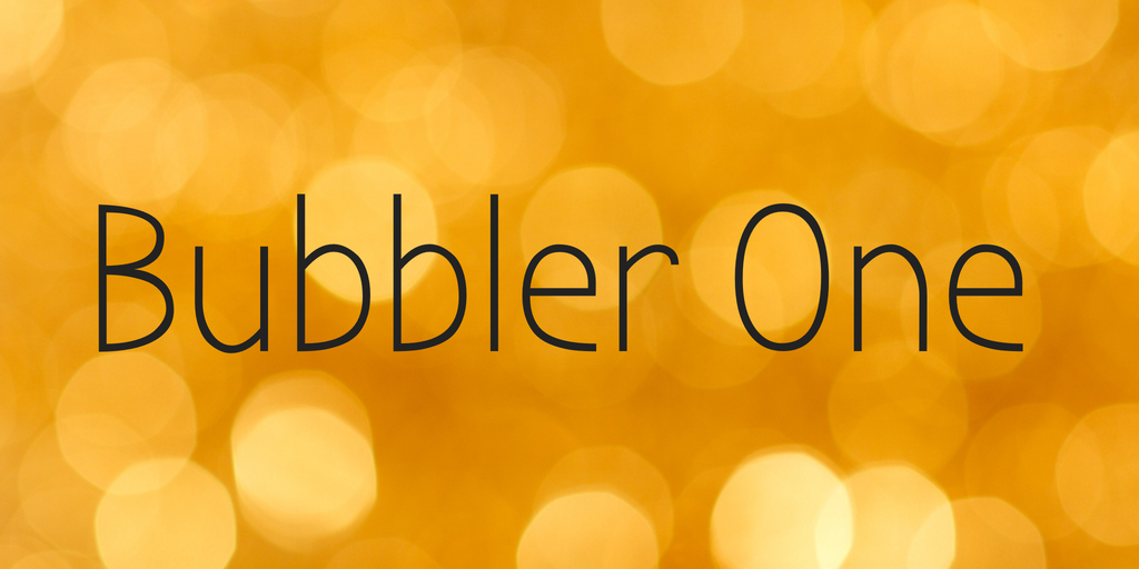 Beispiel einer Bubbler One Regular-Schriftart