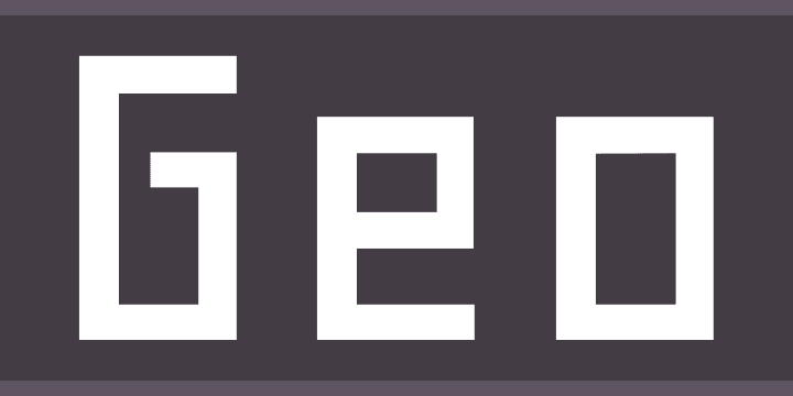 Beispiel einer Geo-Schriftart