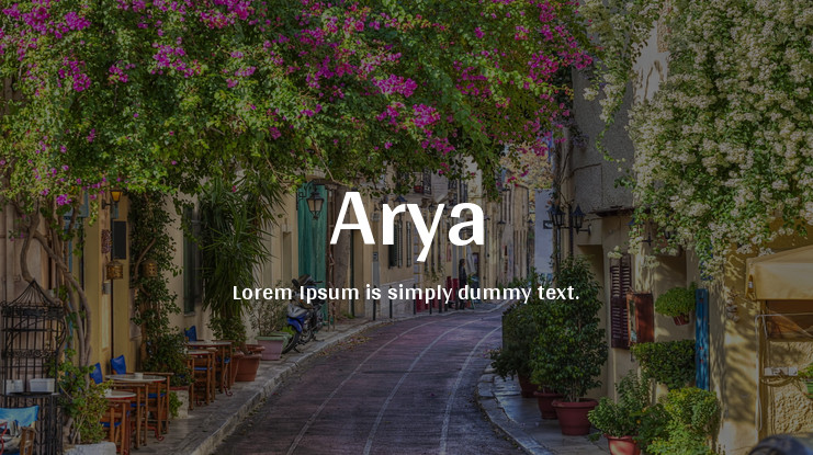Beispiel einer Arya-Schriftart