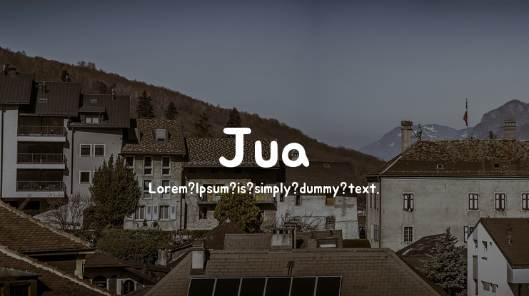 Beispiel einer Jua-Schriftart