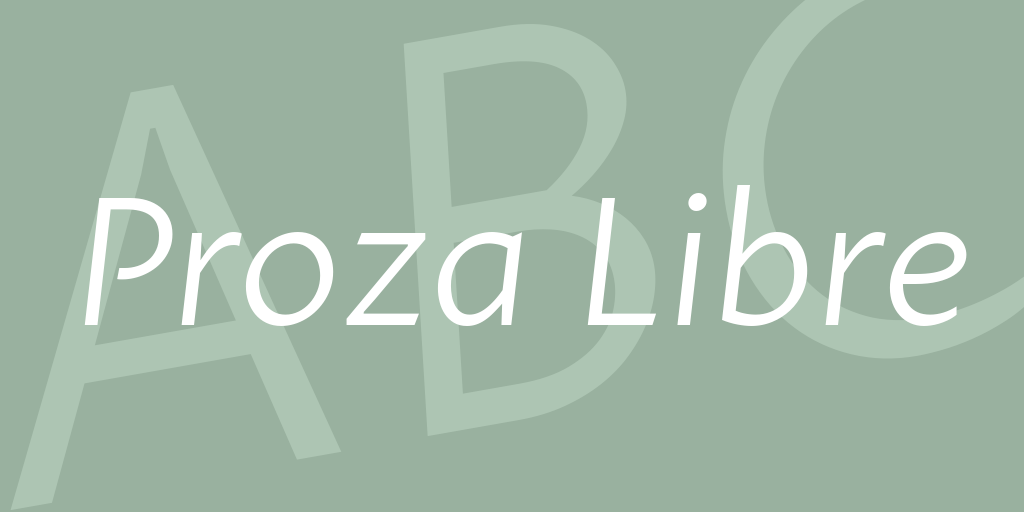 Beispiel einer Proza Libre-Schriftart