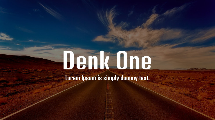 Beispiel einer Denk One Regular-Schriftart