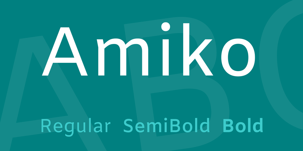 Beispiel einer Amiko-Schriftart