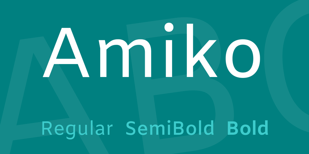 Beispiel einer Amiko SemiBold-Schriftart