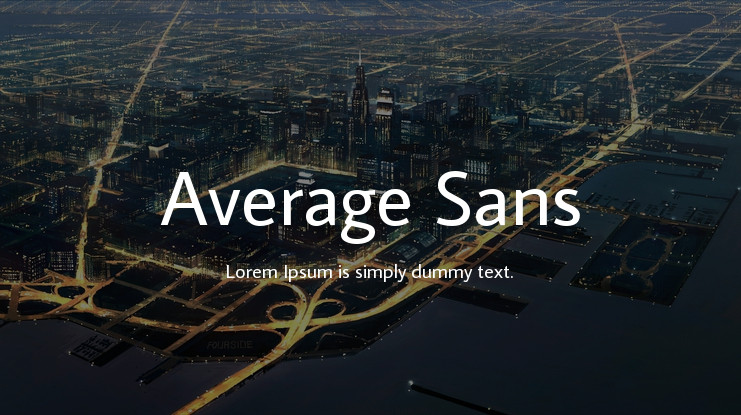 Beispiel einer Average Sans Regular-Schriftart