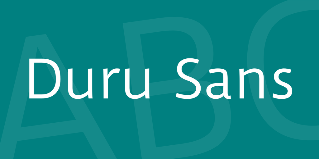 Beispiel einer Duru Sans Regular-Schriftart