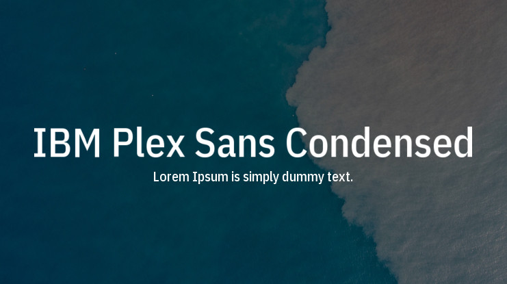 Beispiel einer IBM Plex Sans Condensed-Schriftart