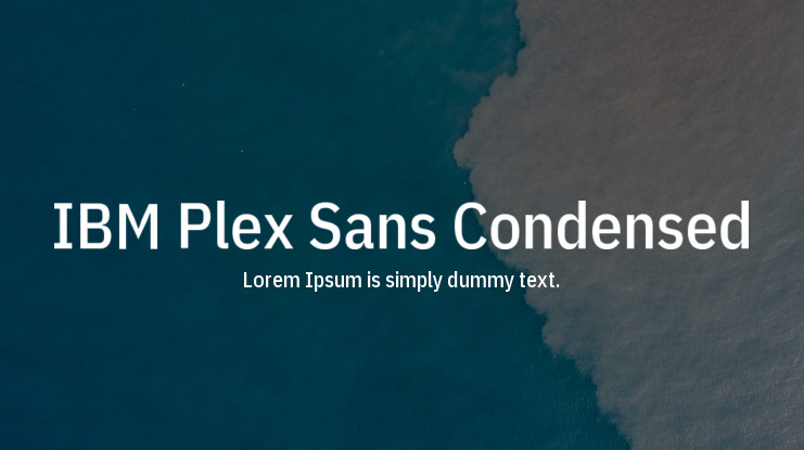 Beispiel einer IBM Plex Sans Condensed Medium-Schriftart