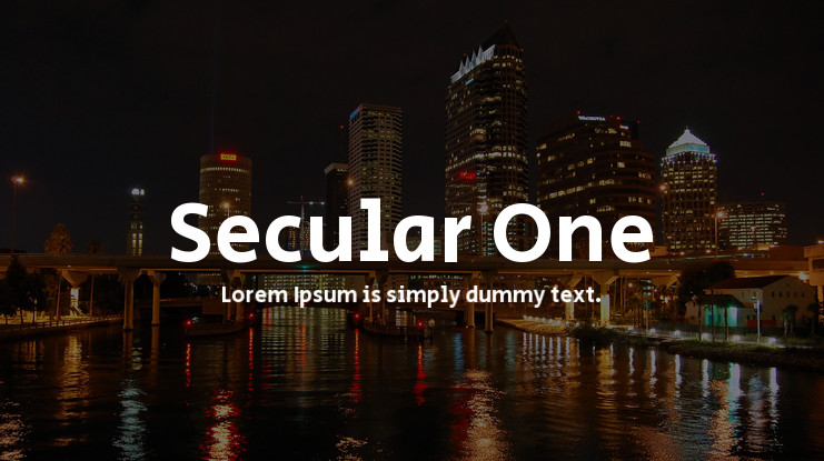 Beispiel einer Secular One-Schriftart