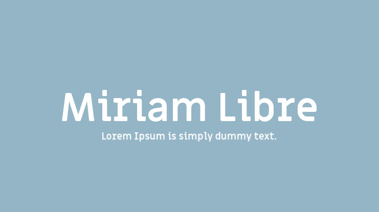 Beispiel einer Miriam Libre-Schriftart