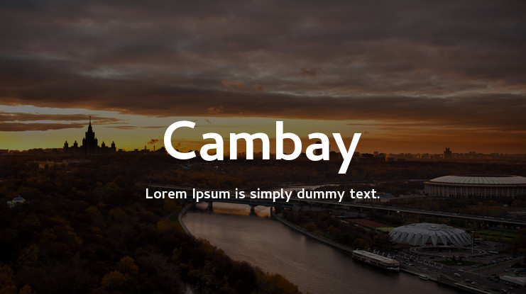 Beispiel einer Cambay-Schriftart