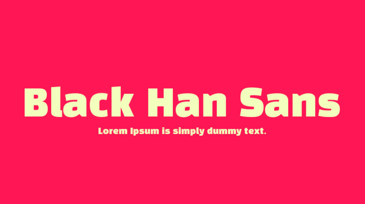 Beispiel einer Black Han Sans-Schriftart