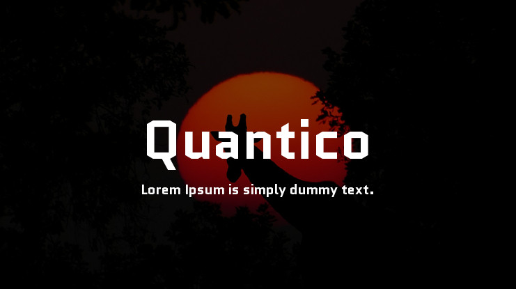 Beispiel einer Quantico-Schriftart