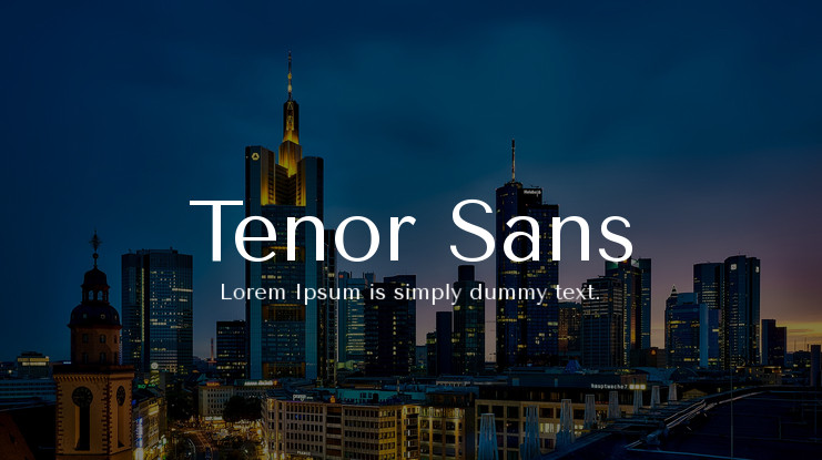 Beispiel einer Tenor Sans-Schriftart