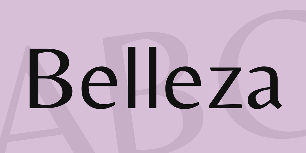 Beispiel einer Belleza-Schriftart