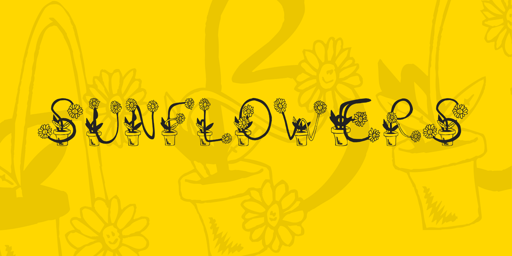 Beispiel einer Sunflower-Schriftart
