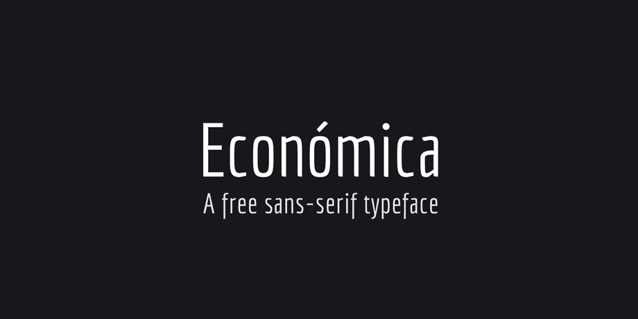 Beispiel einer Economica Bold-Schriftart