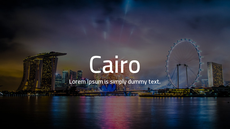 Beispiel einer Cairo-Schriftart