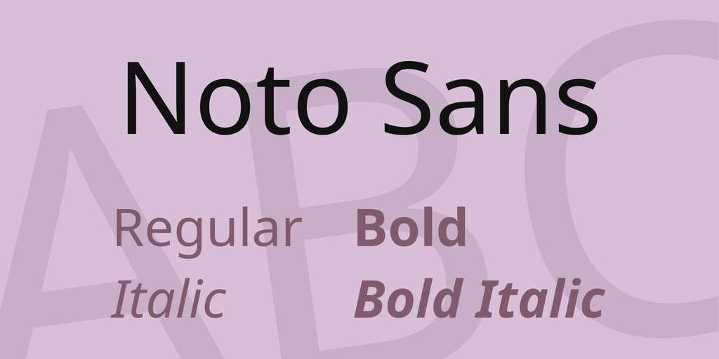 Beispiel einer Noto Sans TC-Schriftart