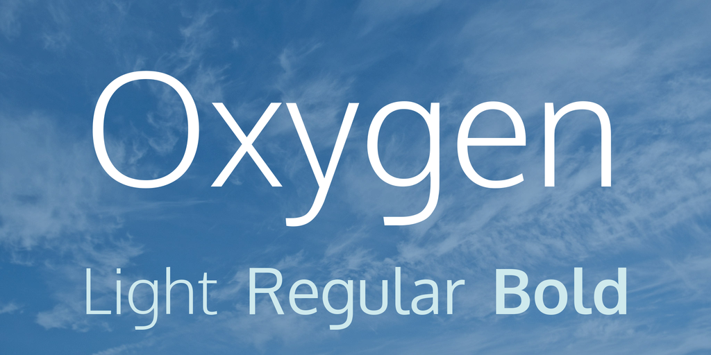 Beispiel einer Oxygen Regular-Schriftart