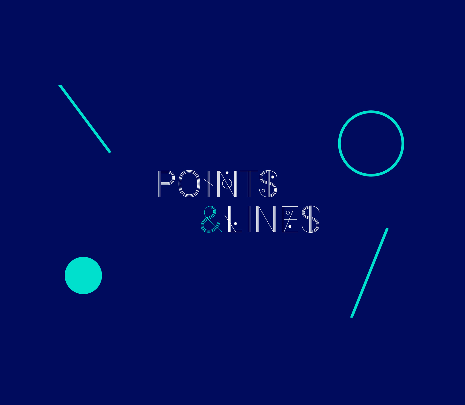 Beispiel einer Points & Lines Regular-Schriftart