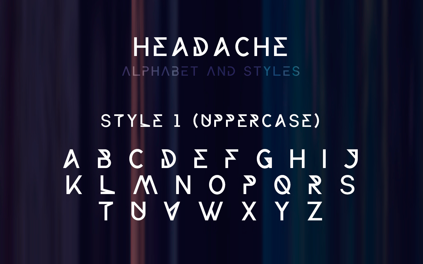 Beispiel einer Headache Regular-Schriftart