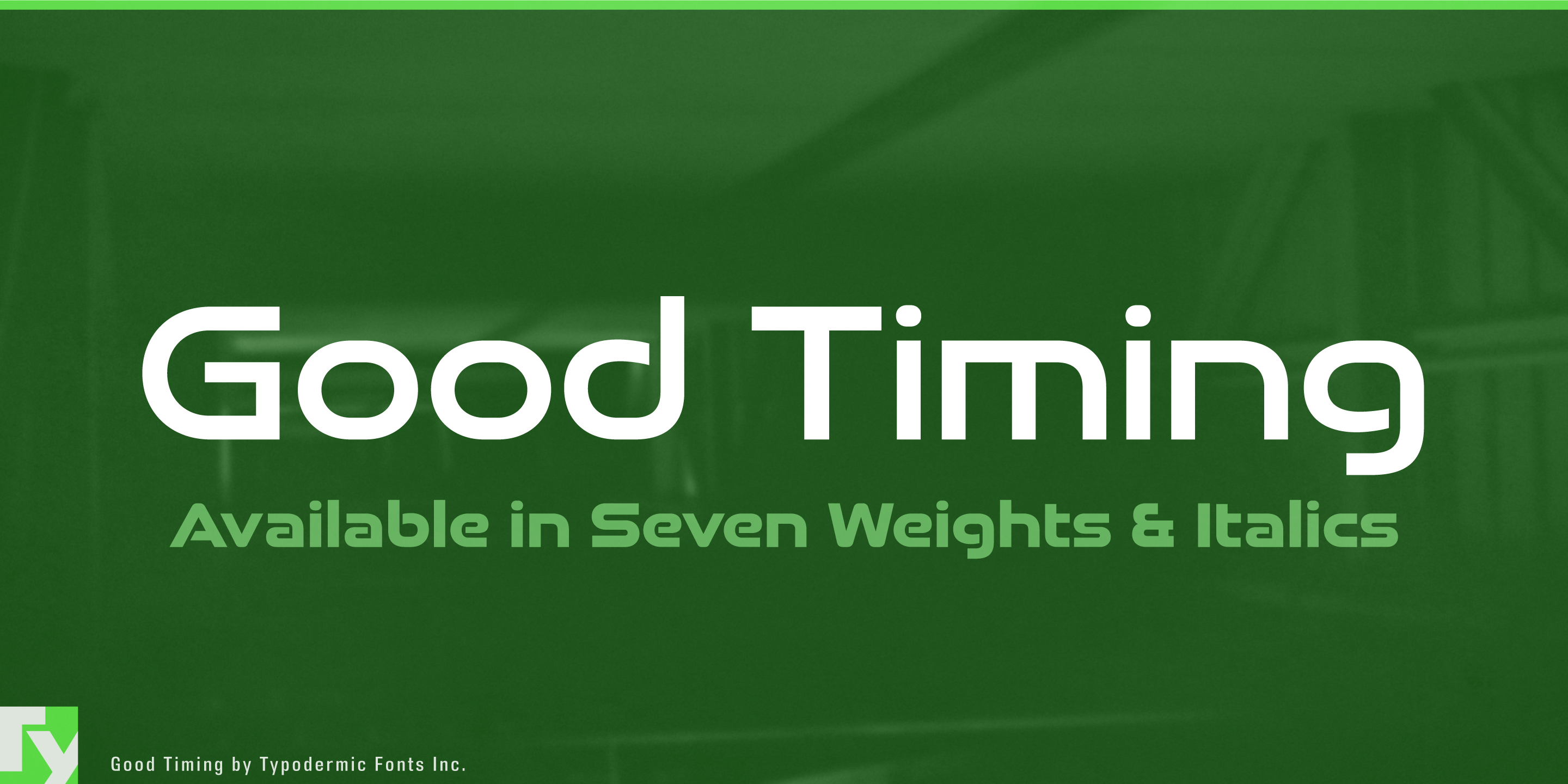 Beispiel einer Good Timing Bold-Schriftart