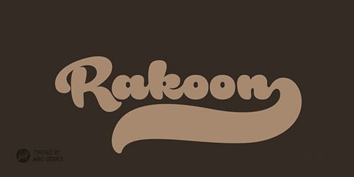 Beispiel einer Rough Rakoon Regular-Schriftart