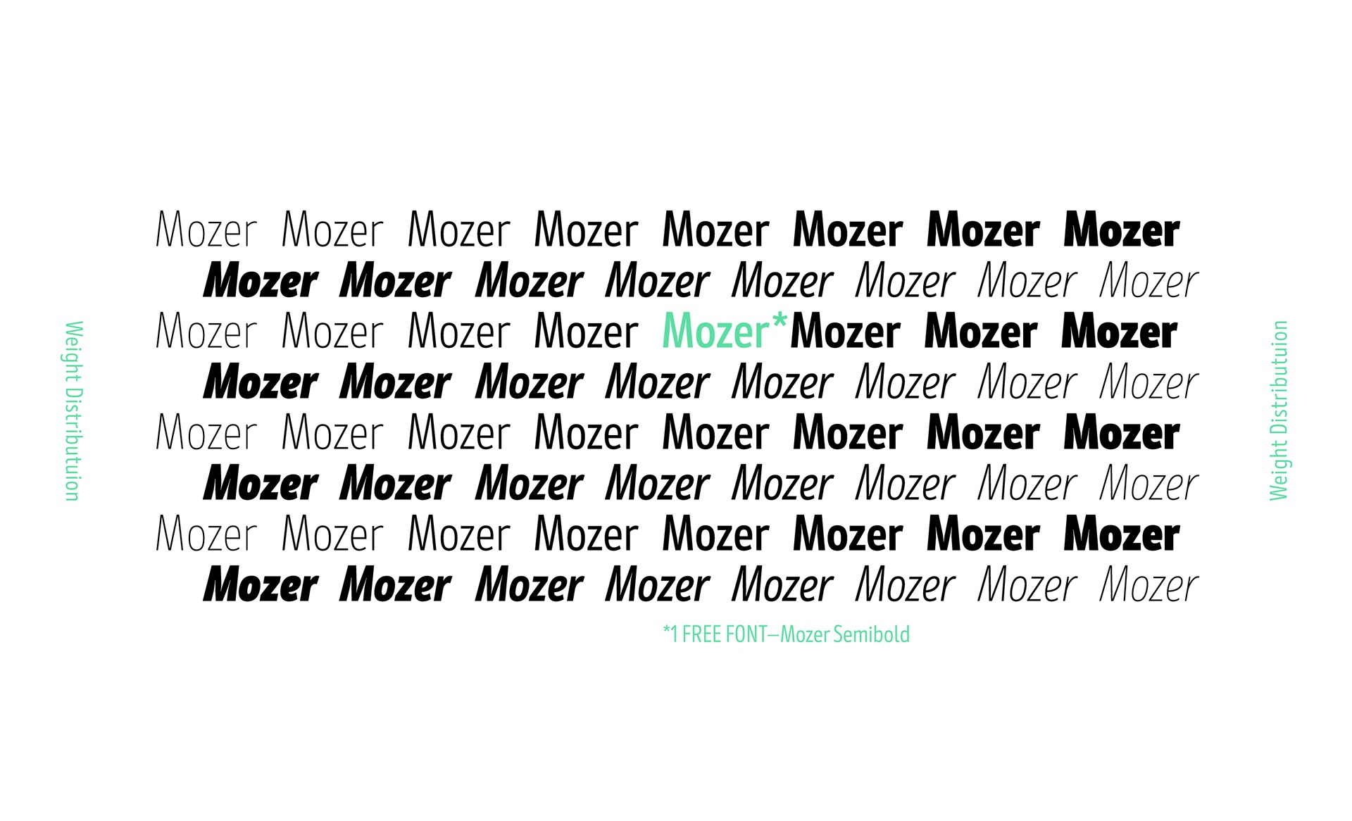 Beispiel einer Mozer Semi Bold-Schriftart