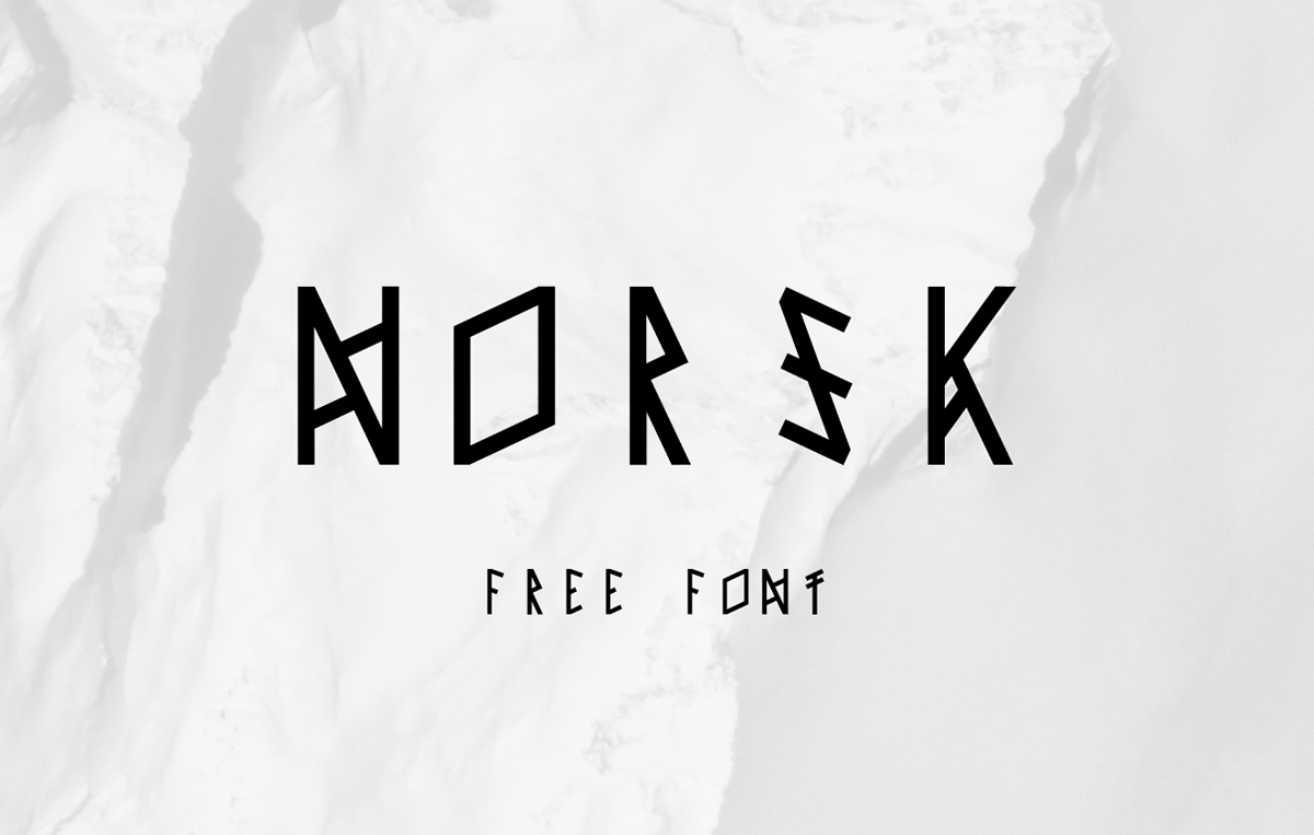 Beispiel einer Norsk-Schriftart