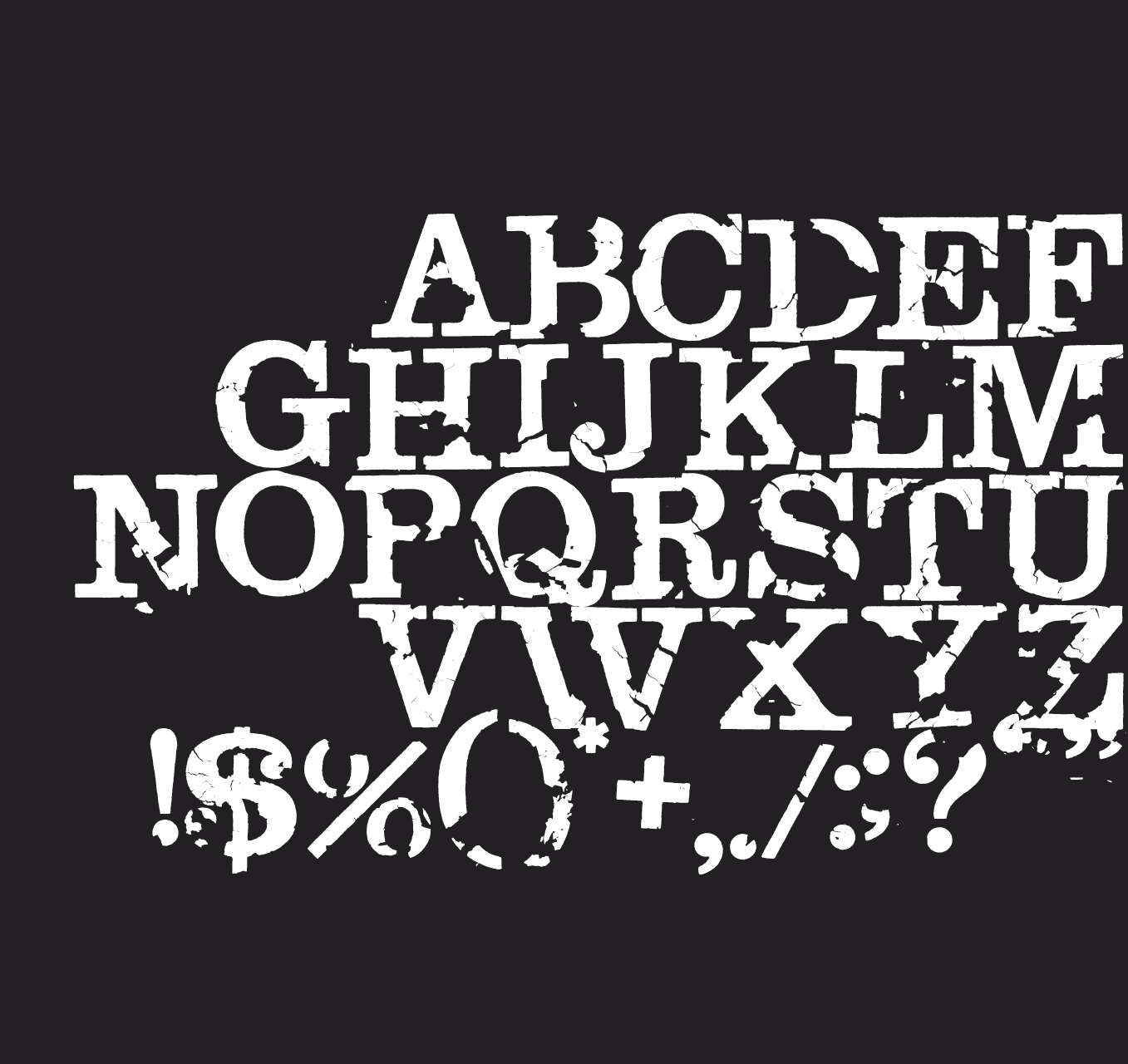 Beispiel einer DryTransfer Clarendon Crusty Regular-Schriftart